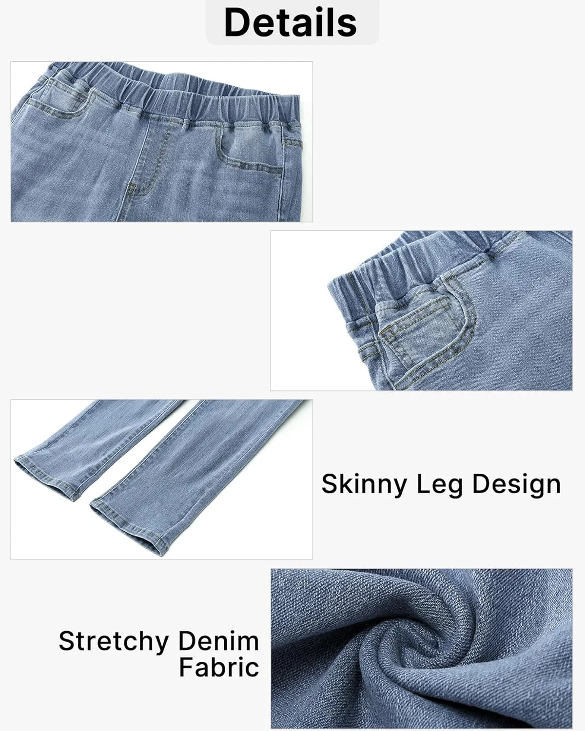 GRAPENT Pull On Jeans for Women High Waisted Skinny Capri Pants Trendy Stretch Denim Cropped Jeans Crop Jeggings Capris