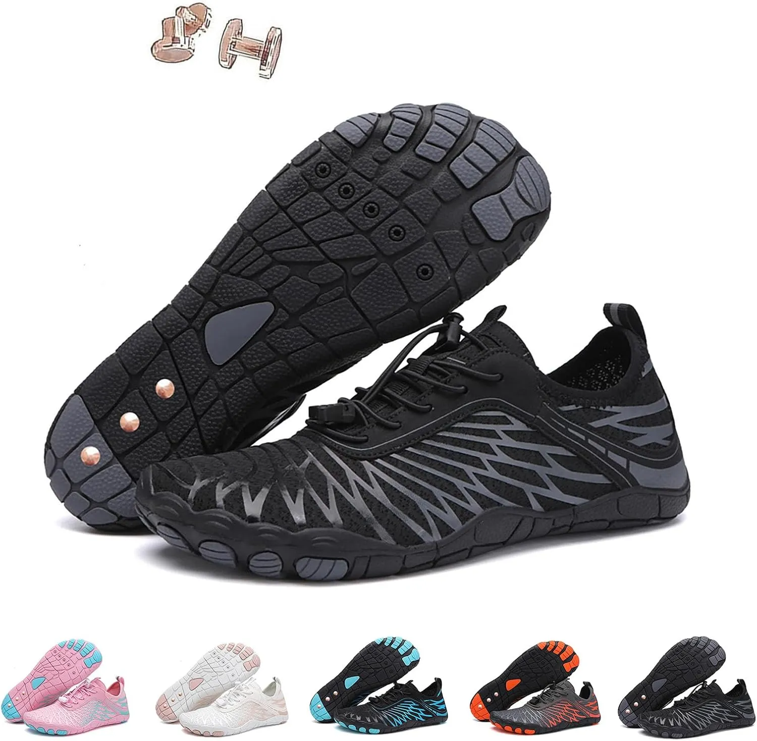 Grounding Shoes with Copper, Grounded Barefoot Footwear Hike Shoes for Womens Mens Outdoor Waterproof Non-Slip