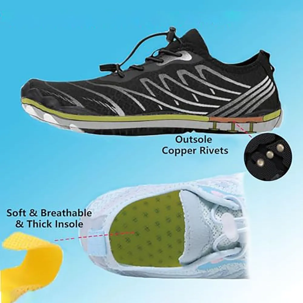 Grounding Shoes with Copper, Outdoor Waterproof Non-Slip Grounded Barefoot Footwear Hike Shoes for Womens Mens