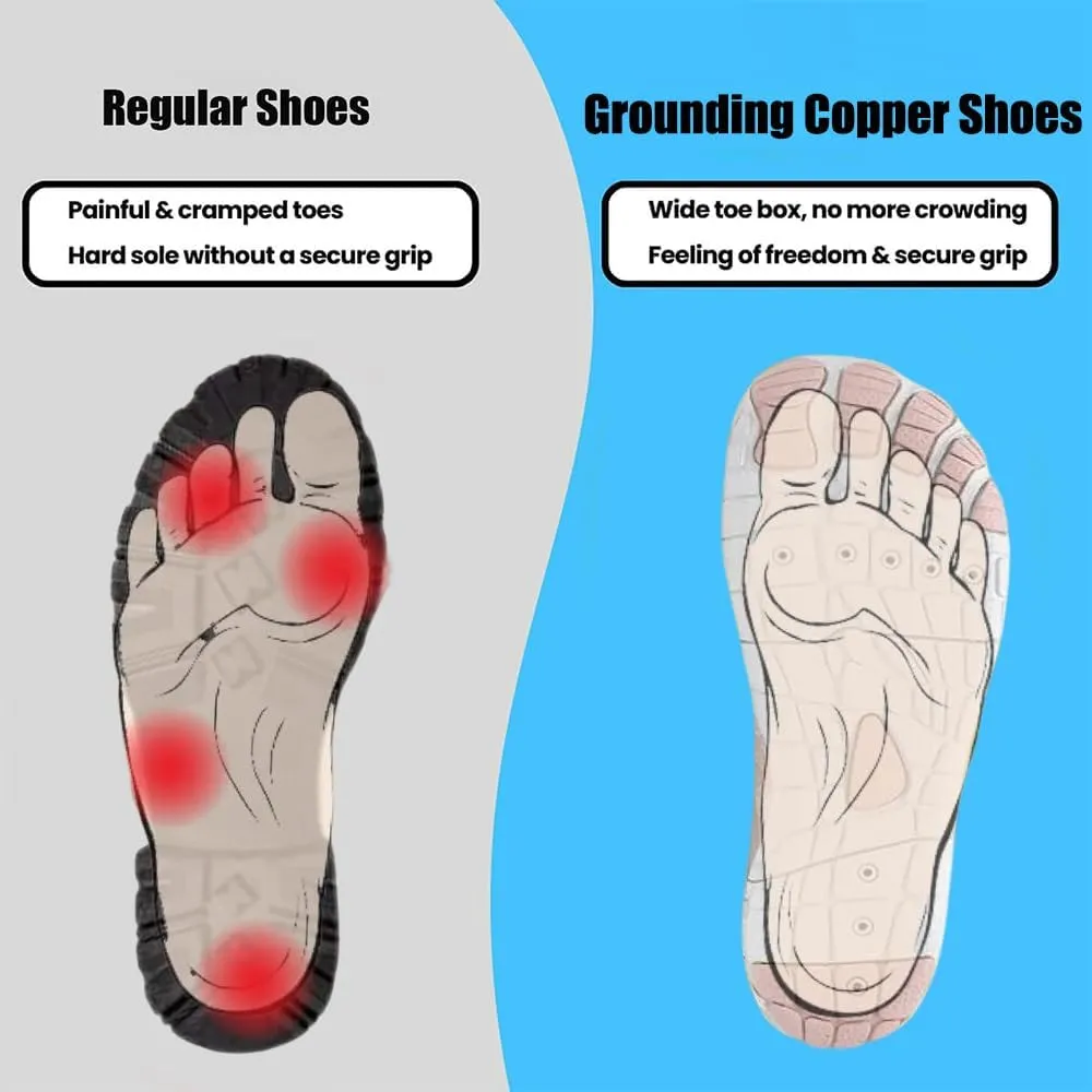 Grounding Shoes with Copper, Skin Pro with Copper - Grounding Allround Barefoot Shoes for Women Men