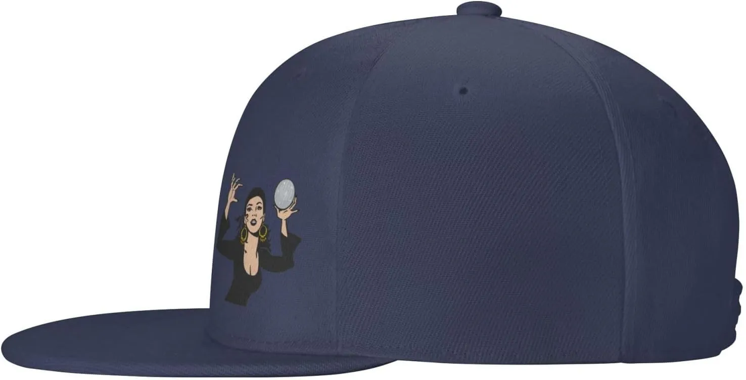 Gypsy Fortune Teller Snapback Hats for Men Women Baseball Cap Flat Bill Brim Hat