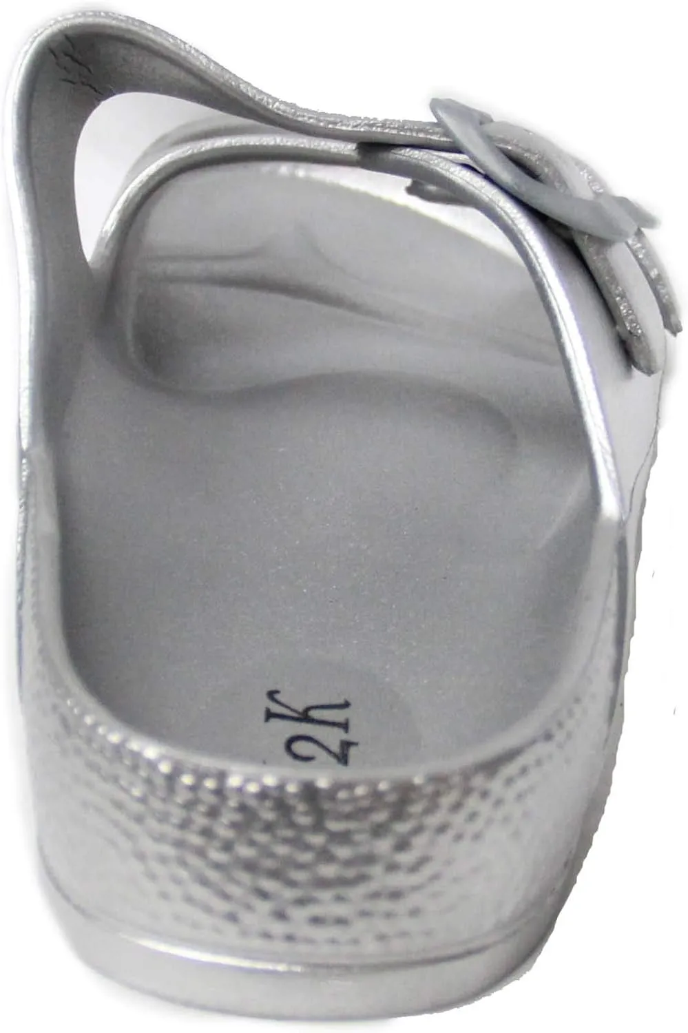 H2K Women's Lightweight Comfort Soft Slides EVA Adjustable Double Buckle Flat Sandals Buddy