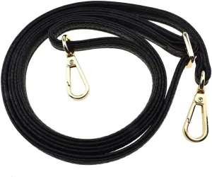 HAHIYO Adjustable Pebbled Black Leather Purse Chain Strap Length 31.5-55.1 Inch Gold Hardware for Shoulder Cross Body Sling Purse Replacement Comfortable 0.47 Inch Wide 4.7mm Extra Thick 1 Pack