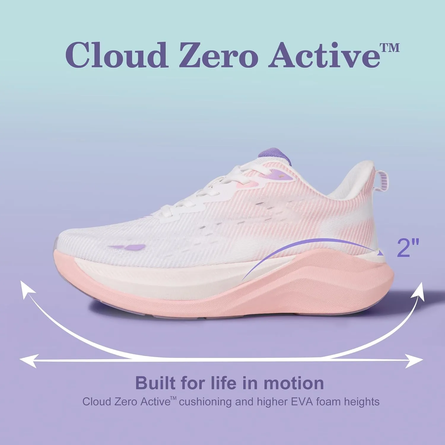 Hawkwell Women's Cloud Zero Active Cushion Breathable Tennis Walking Fashion Sneakers Gym Medical Work Shoes