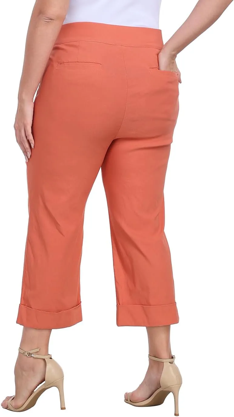 HDE Plus Size Pull On Capris for Women