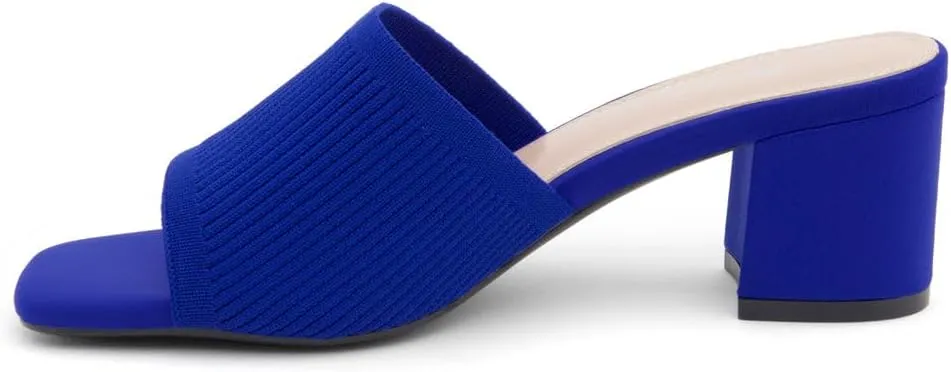 Herstyle Women's Low Heel Slip-On Heeled Mules 2025, Chunky Block Heeled Sandals & Dressy Small Heels, Square Toe | Comfortable Casual Slides for Everyday, Party & Wedding