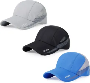 HH HOFNEN Quick Dry Cap Lightweight Running Hats Outdoor Airy Mesh Adjustable Sports Sun Hat UV Protection Hat for Men Women
