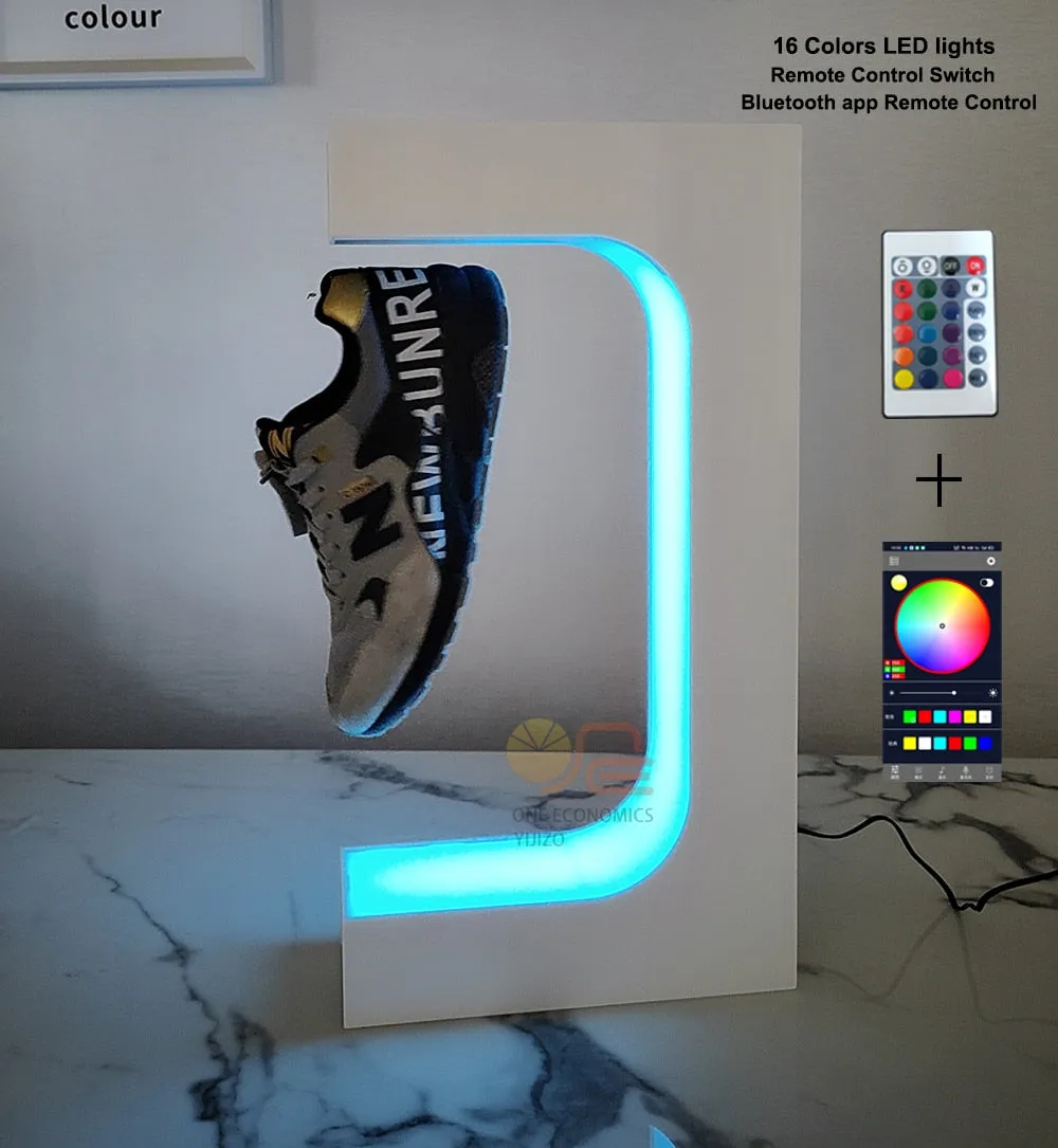 HULIANFU Magnetic Levitation Floating Shoe  Display Stand ,Sneaker Stand, House,Holds 300-500g Levitating gap 20mm ONE ECONOMICS Original