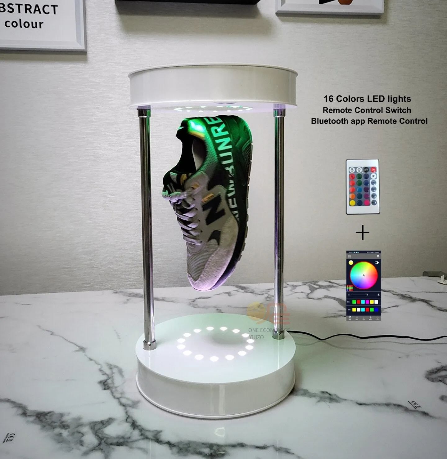 HULIANFU Magnetic Levitation Floating Shoe  Display Stand ,Sneaker Stand, House,Holds 300-500g Levitating gap 20mm ONE ECONOMICS Original