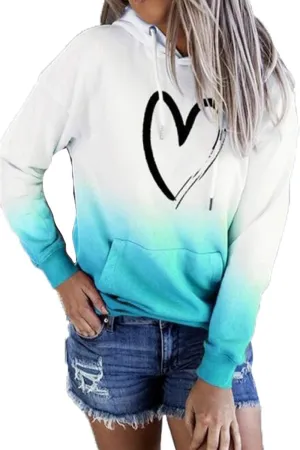HVEPUO Womens Hoodies Fall Long Sleeve Drawstring Pullover Tops With Pockets Girls' Fashion Loose Casual Sweatshirt For Women