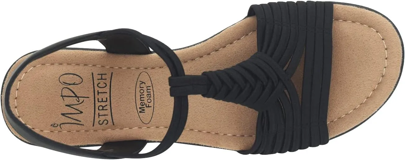 Impo Bellita Stretch Elastic Sandal with Memory Foam