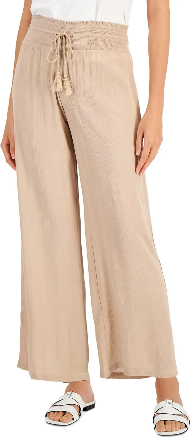 I.N.C. International Concepts Petite Wide Leg Pants Toasted Twine PS
