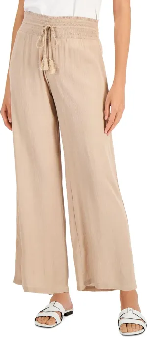 I.N.C. International Concepts Petite Wide Leg Pants Toasted Twine PS