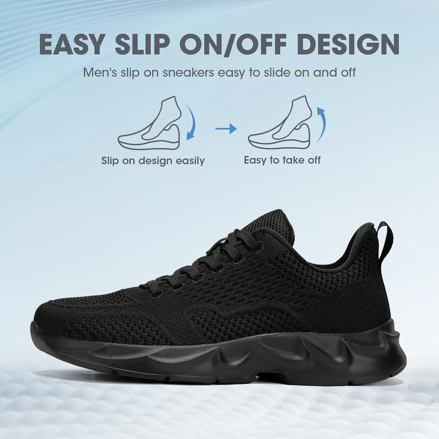 INYO Men Walking Shoes Lightweight Breathable Tennis Shoes Gym Fitness Casual Sneaker Jogging Outdoor Sport Running Shoes