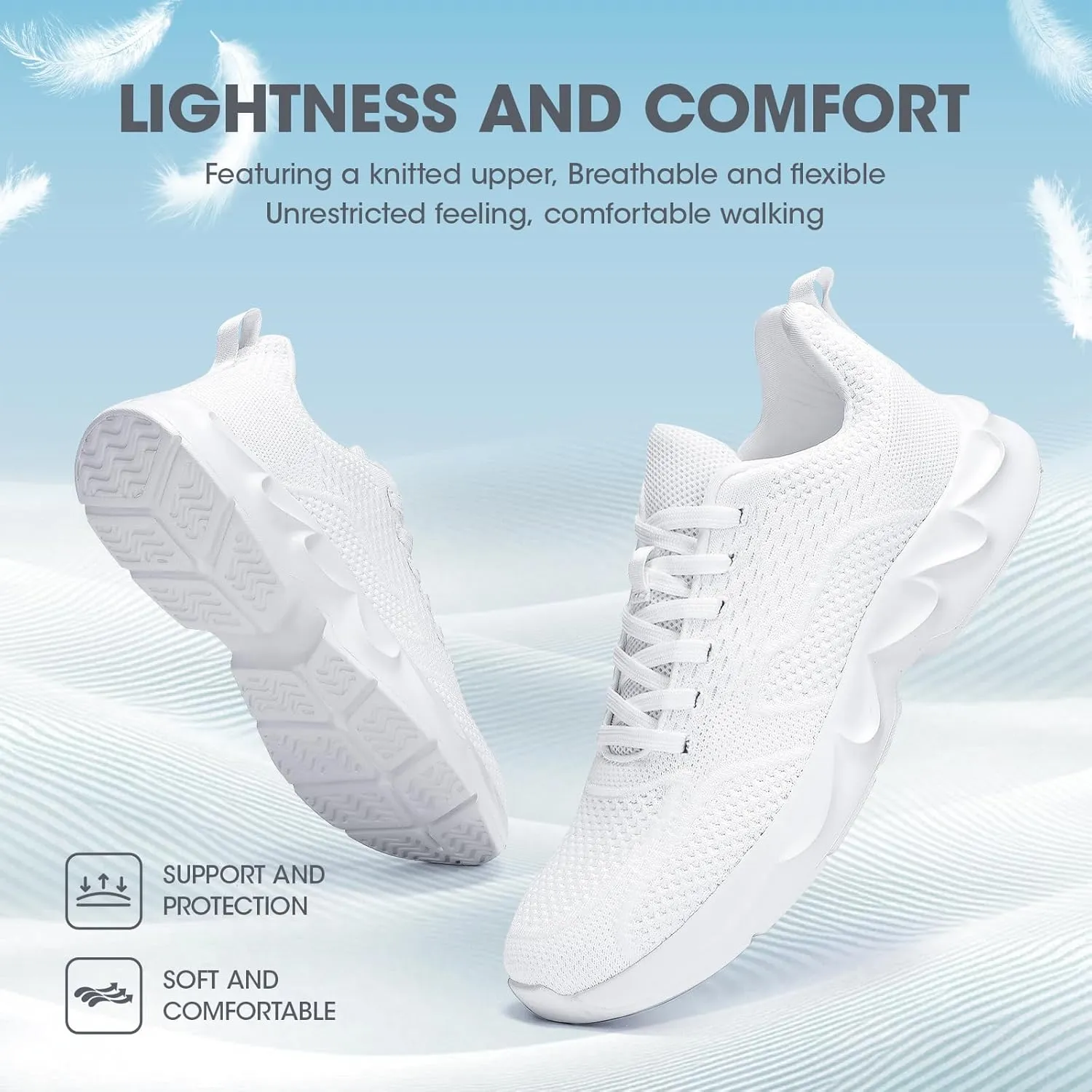 INYO Men Walking Shoes Lightweight Breathable Tennis Shoes Gym Fitness Casual Sneaker Jogging Outdoor Sport Running Shoes