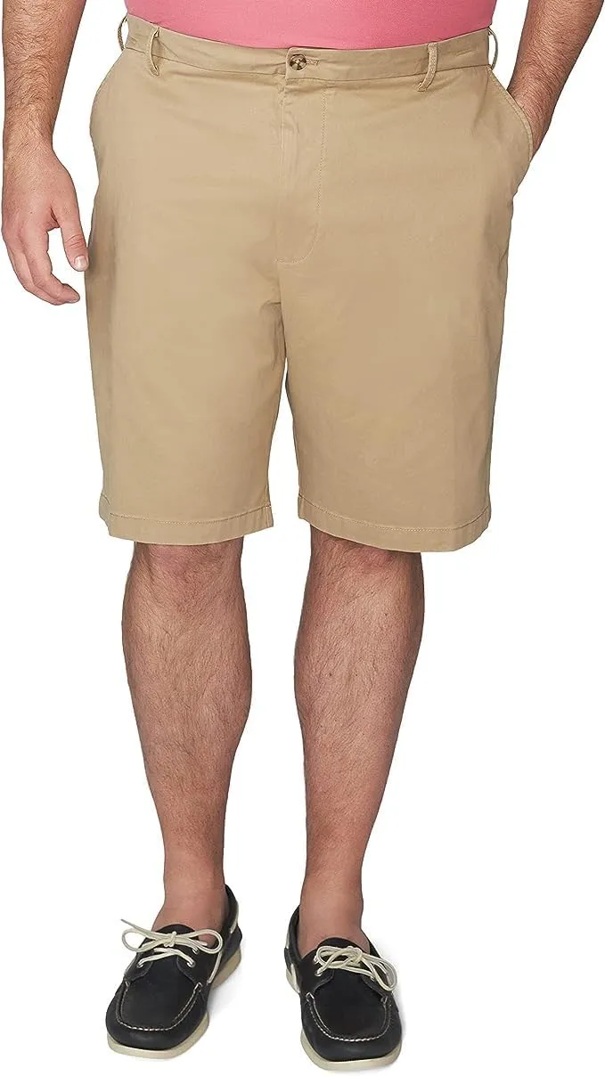 IZOD Men's Big & Tall Saltwater Flat Front Chino Short