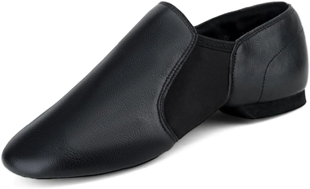 Jazz Shoes for Women Men PU Leather Unisex Slip-On Dance Shoes