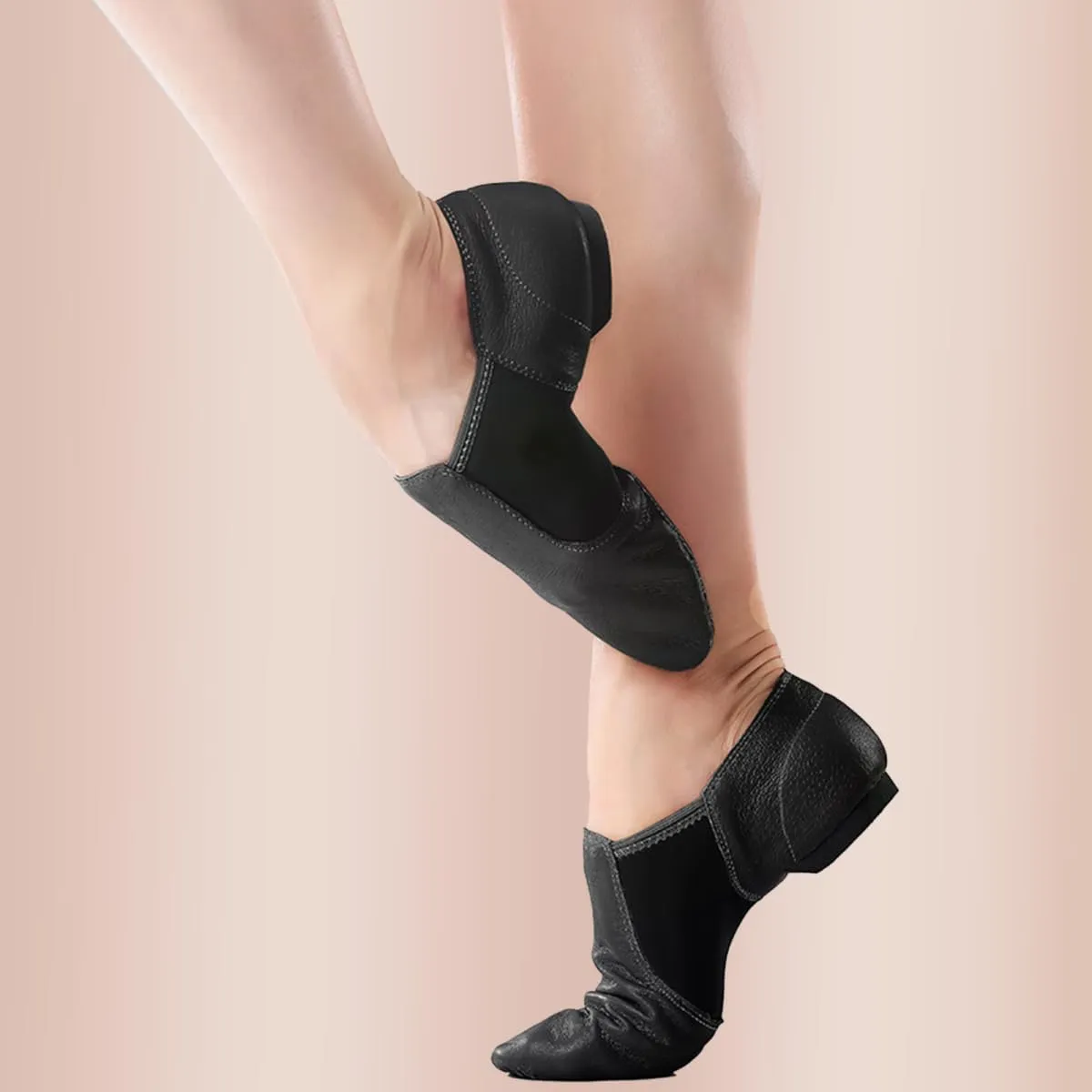Jazz Shoes for Women Men PU Leather Unisex Slip-On Dance Shoes