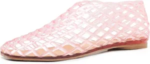 Jelly Mesh Ballet Flats for Women Clear Hollow Shoes Summer Beach Slip-on Ballerina PVC Jellies Shoes