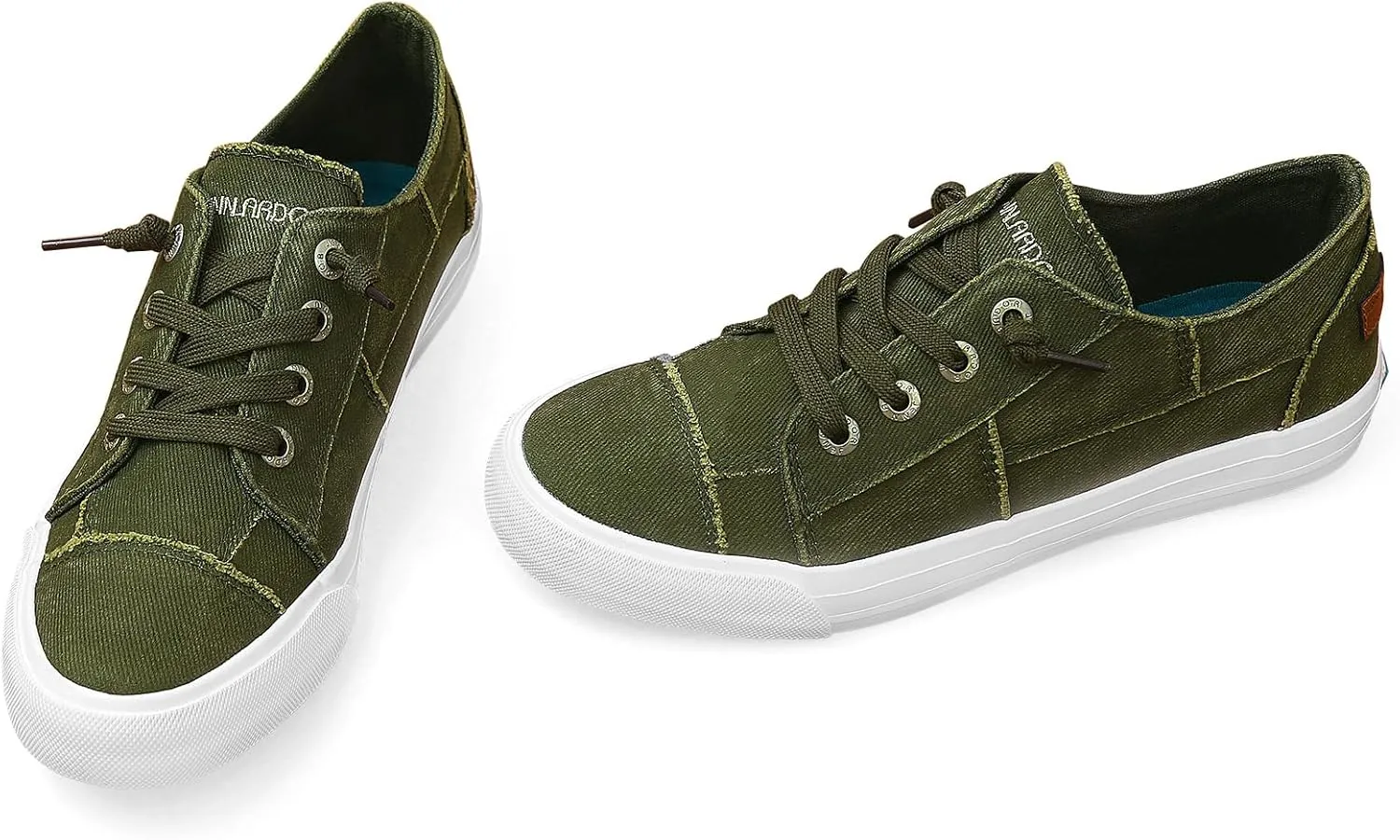 JENN ARDOR Womens Slip On Sneakers Low Tops Canvas Shoes for Women Casual Tennis Shoes Play Sneakers Fashion Shoes
