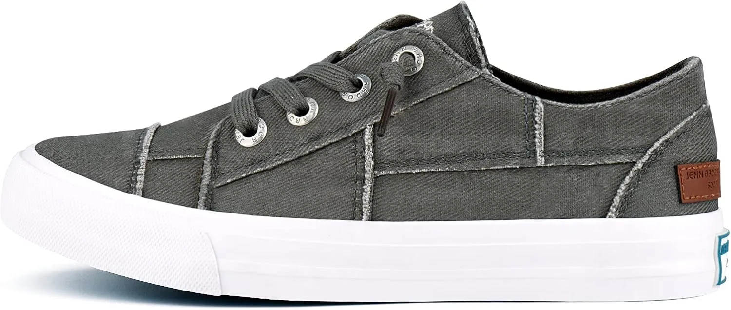 JENN ARDOR Womens Slip On Sneakers Low Tops Canvas Shoes for Women Casual Tennis Shoes Play Sneakers Fashion Shoes