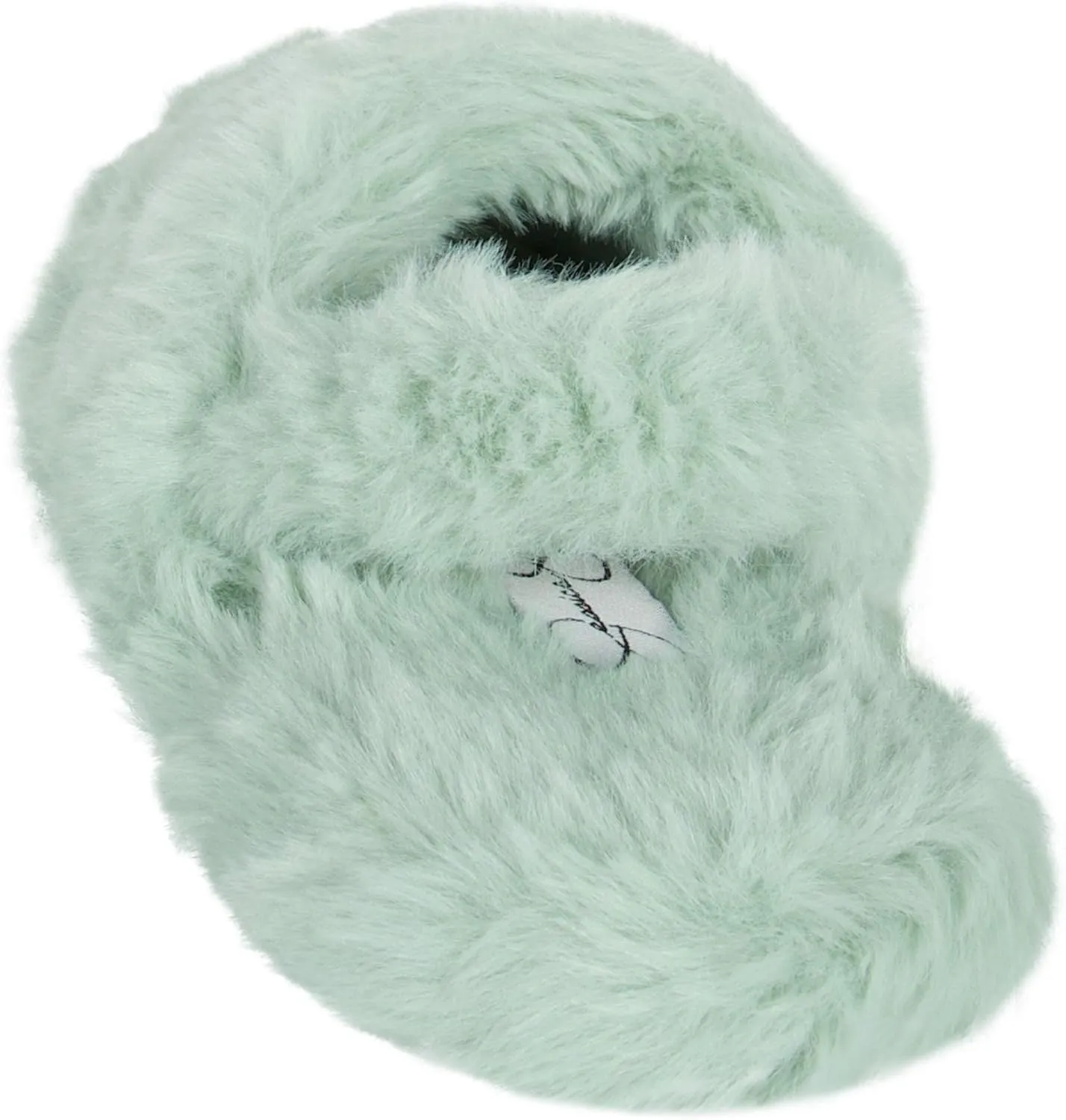 Jessica Simpson Girl's Plush Faux Fur Slip on House Slippers with Memory Foam