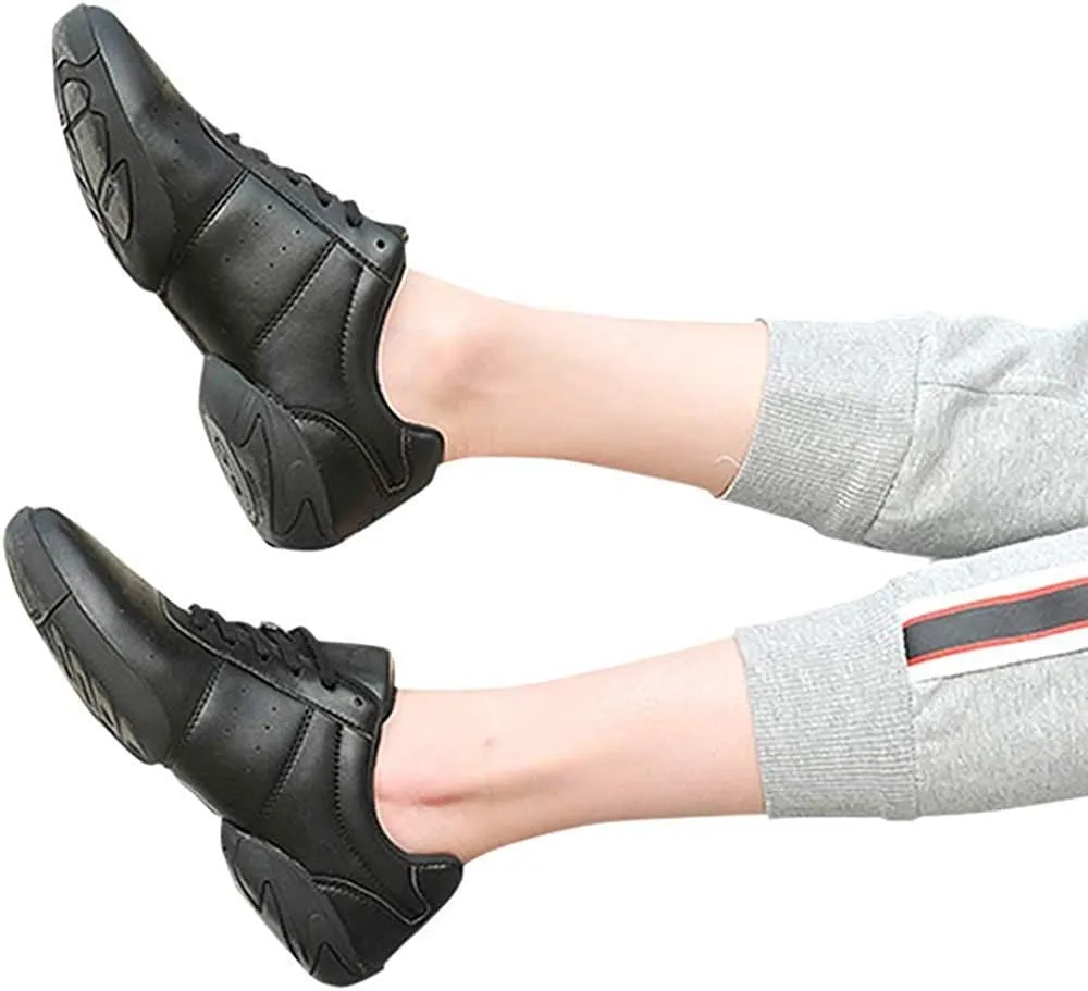 JITUUE Women Cheerleading Dance Shoes Fashion Trainers Sneakers Lace Up Gym Athletic Sport Training Shoes for Girls