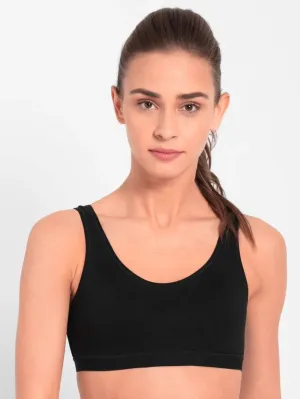 Jockey Black Slip On Sports Bra #1376