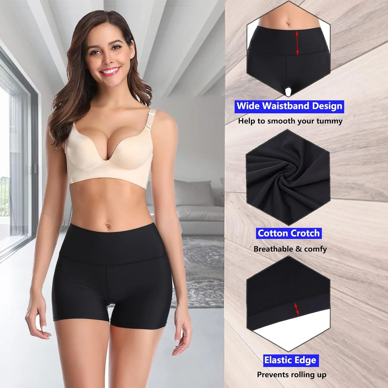 JOYSHAPER Boyshorts Panties for Women Anti Chafing Underwear Slip Shorts for Women Under Dress