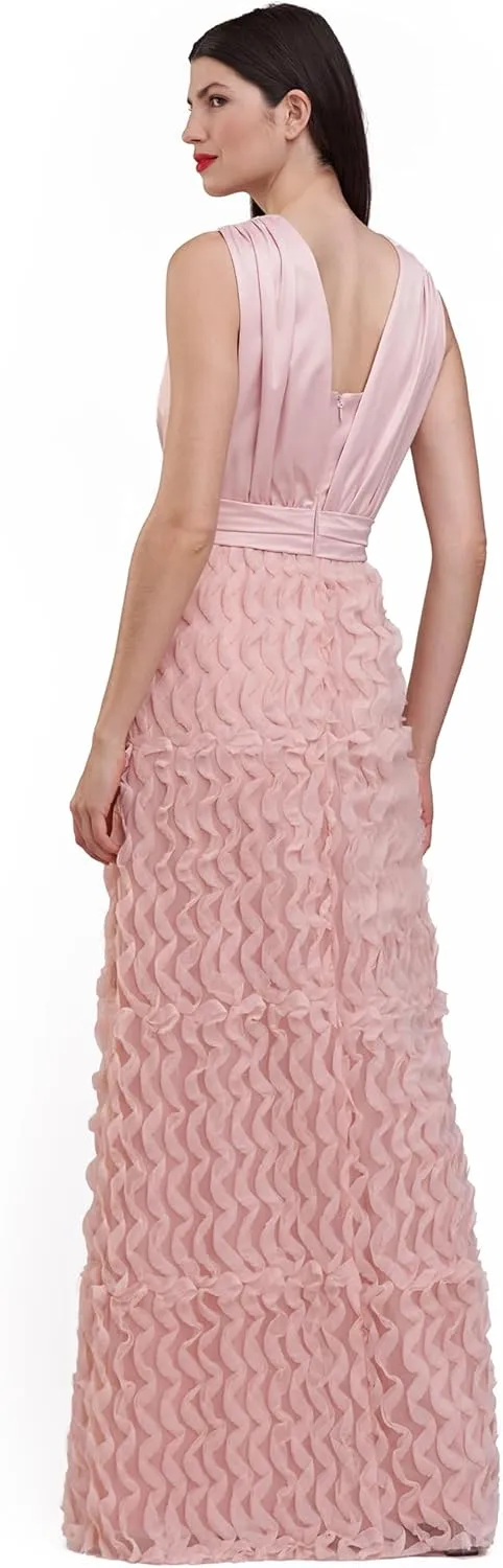 JS Collections Women's Delaney V-Neck A-line Gown