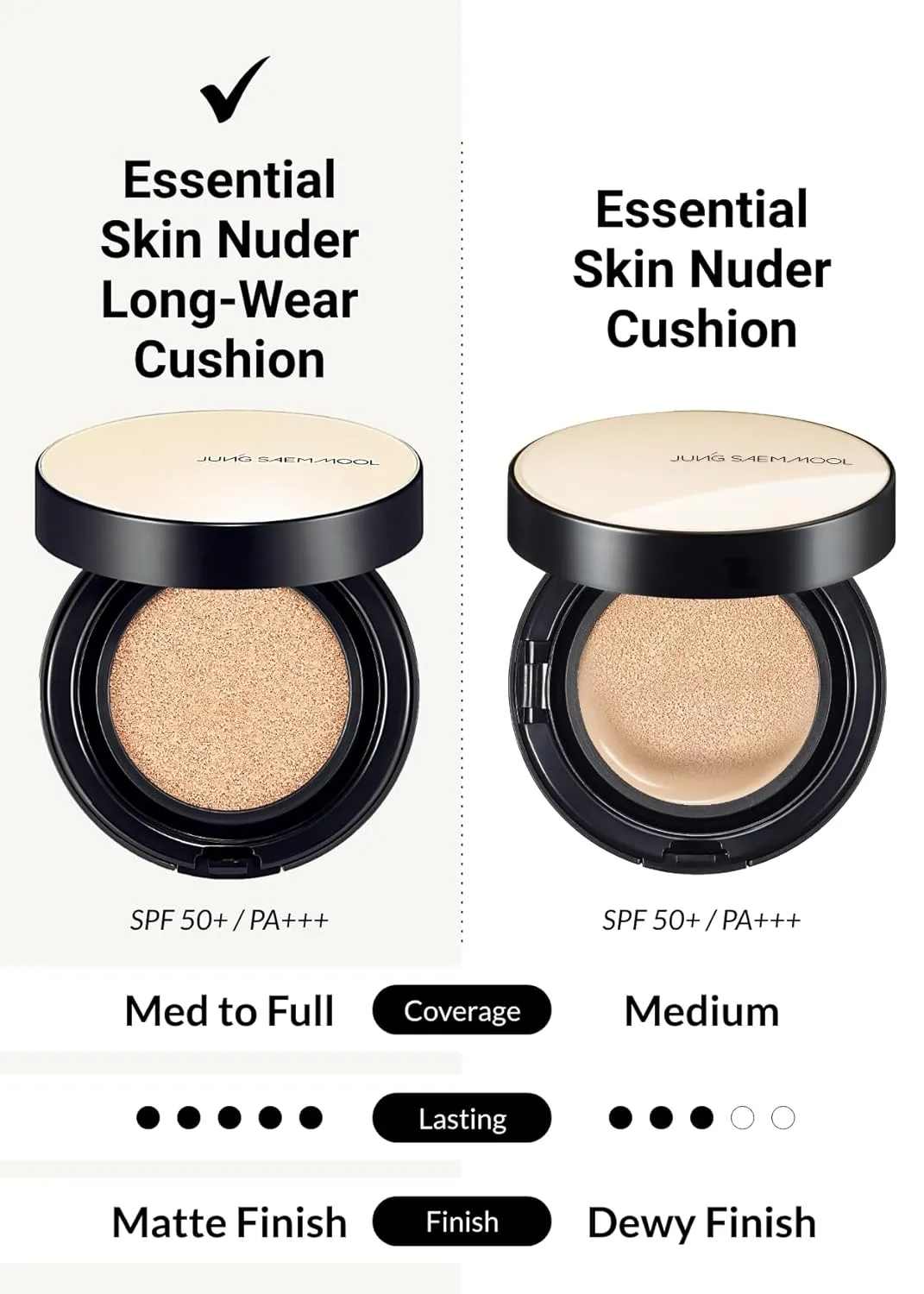 [JUNGSAEMMOOL OFFICIAL] Essential Skin Nuder Long Wear Cushion (Refill included) (Light)