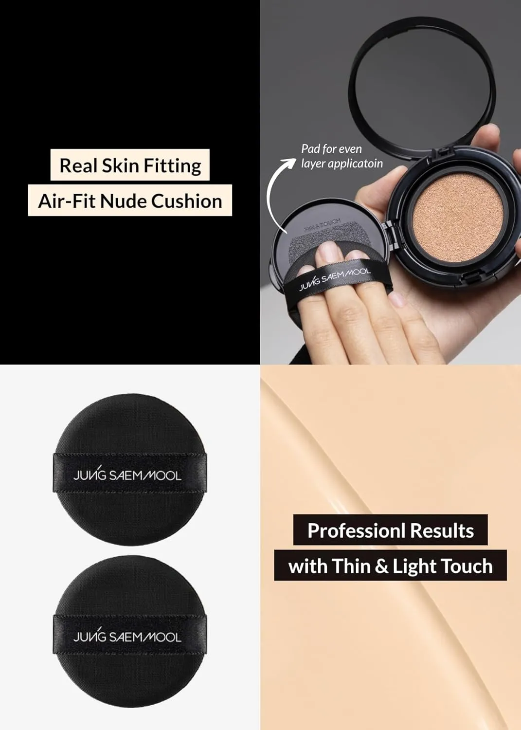 [JUNGSAEMMOOL OFFICIAL] Essential Skin Nuder Long Wear Cushion (Refill included) (Light)