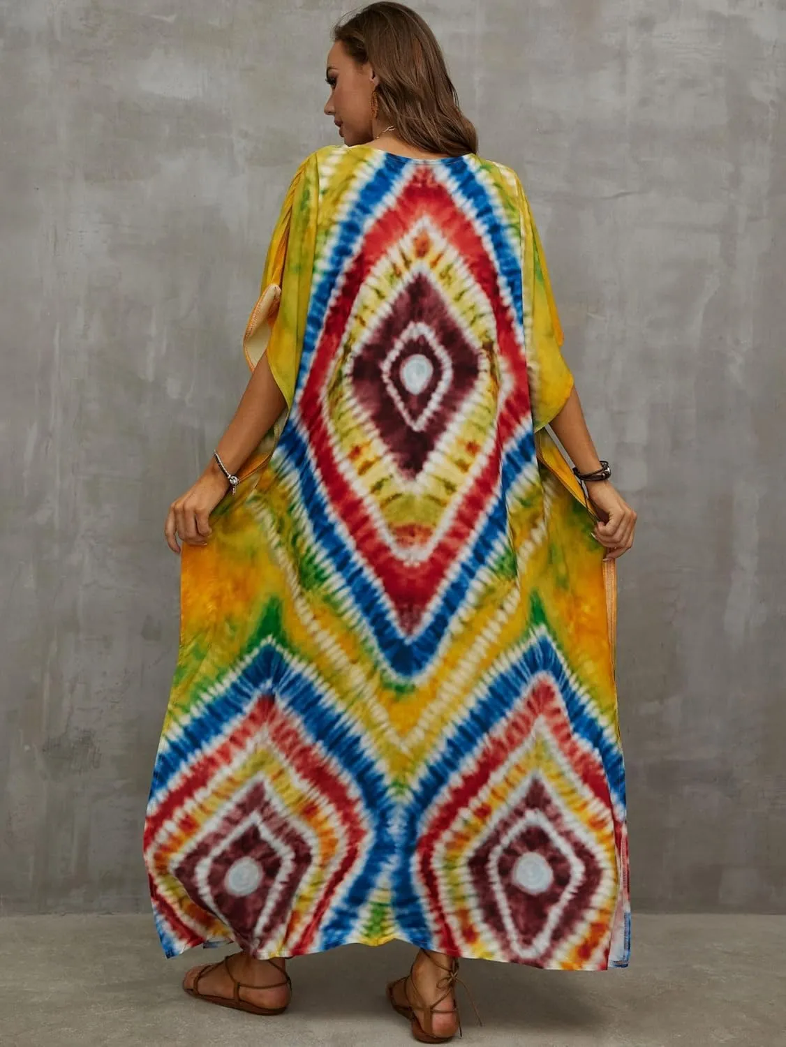 Kaftan Dresses for Women Plus Size Bathing Suit Cover up Caftan Maxi Beach Dresses