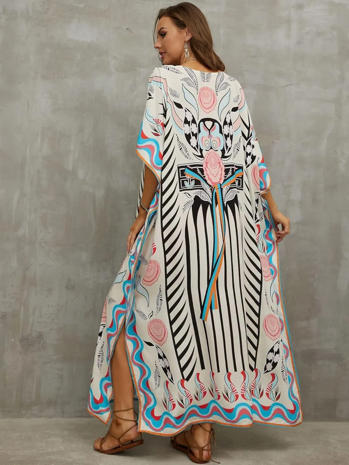 Kaftan Dresses for Women Plus Size Bathing Suit Cover up Caftan Maxi Beach Dresses
