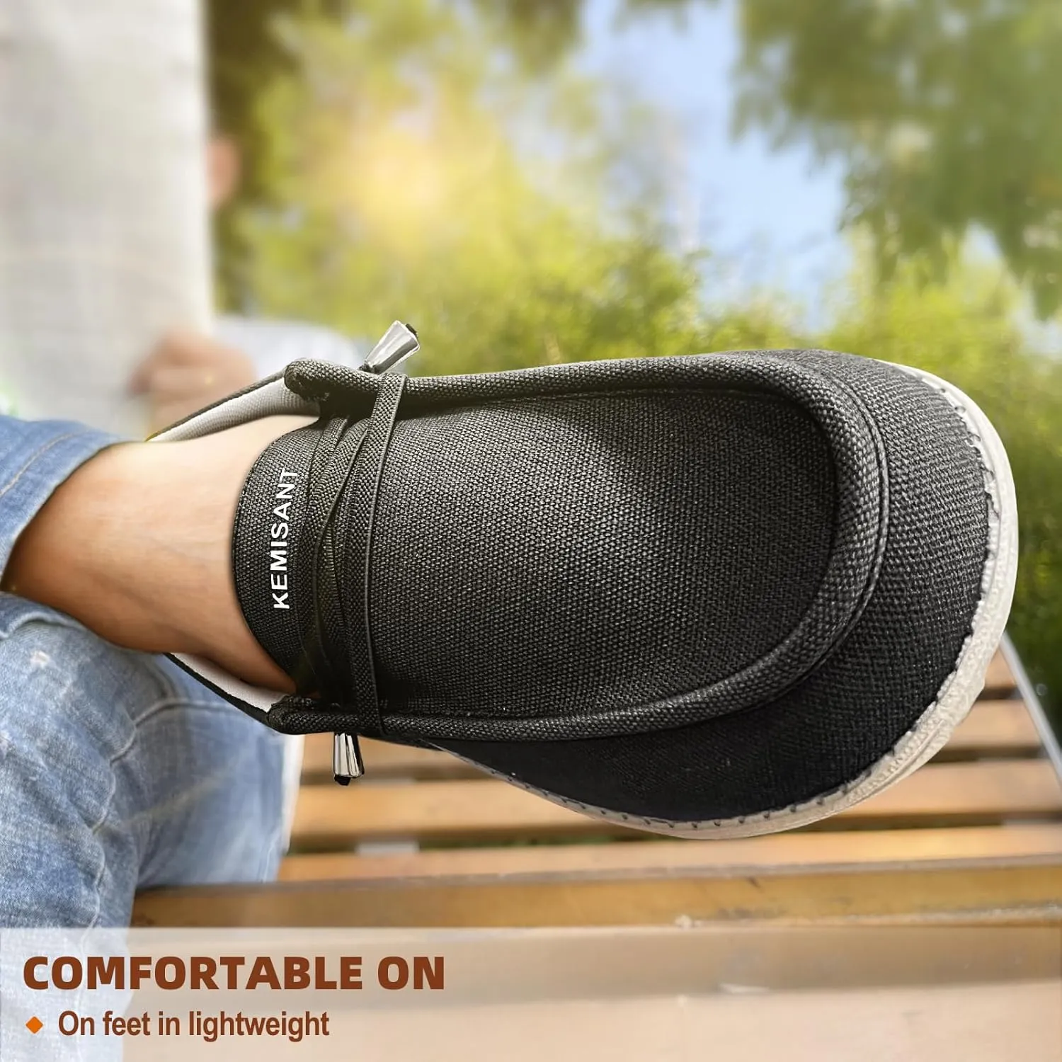 KEMISANT Men Slip On Shoes, Boat Shoes Sneaker Shoes Walking Shoes for Men Women Stretch Fit Lightweight