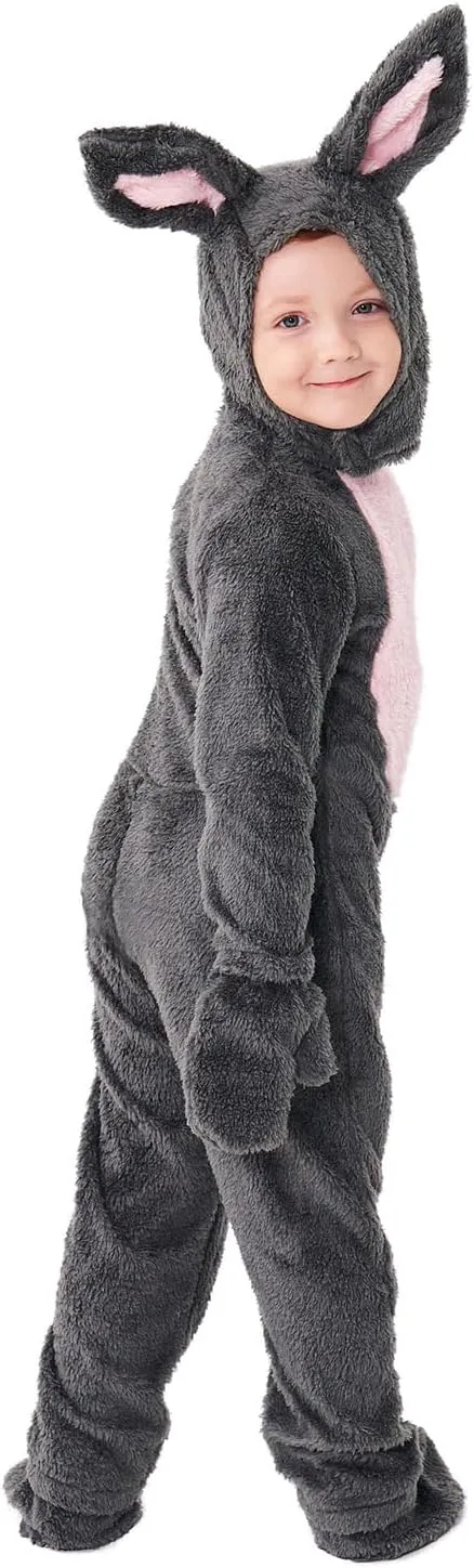 Kids Easter Bunny Costume Rabbit Animal Plush Set Onesie for Child Christmas Halloween Cosplay Onepiece.