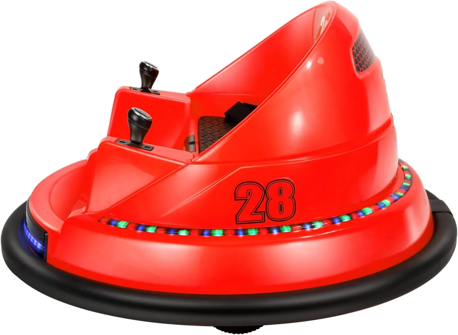 Kids Race Toy 6V Electric Ride On Bumper Car Vehicle Remote Control 360 Spin DIY Numbers 00-99 ASTM-Certified Red,6v Red