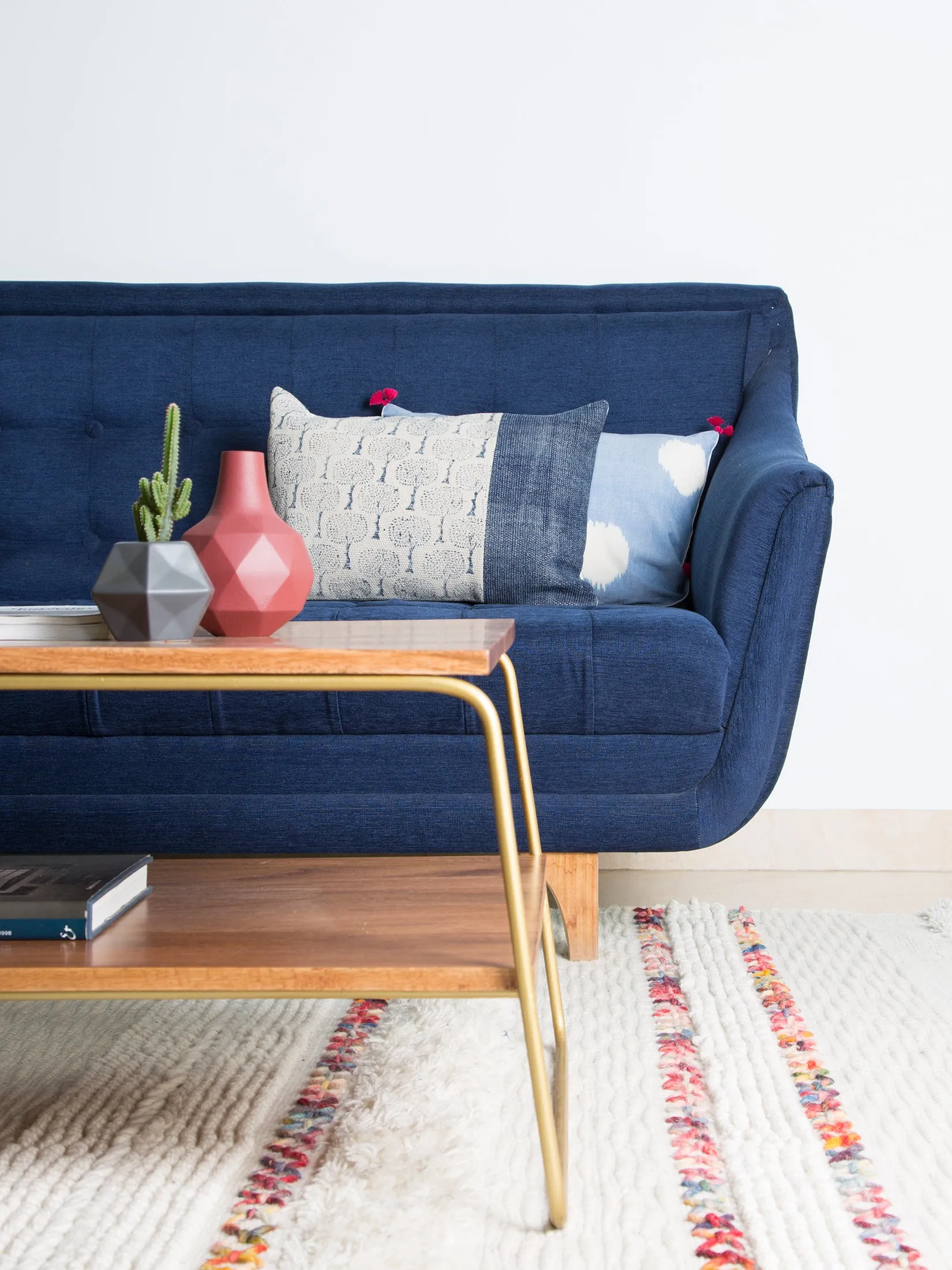Lexi Rectangular Cushion - Indigo