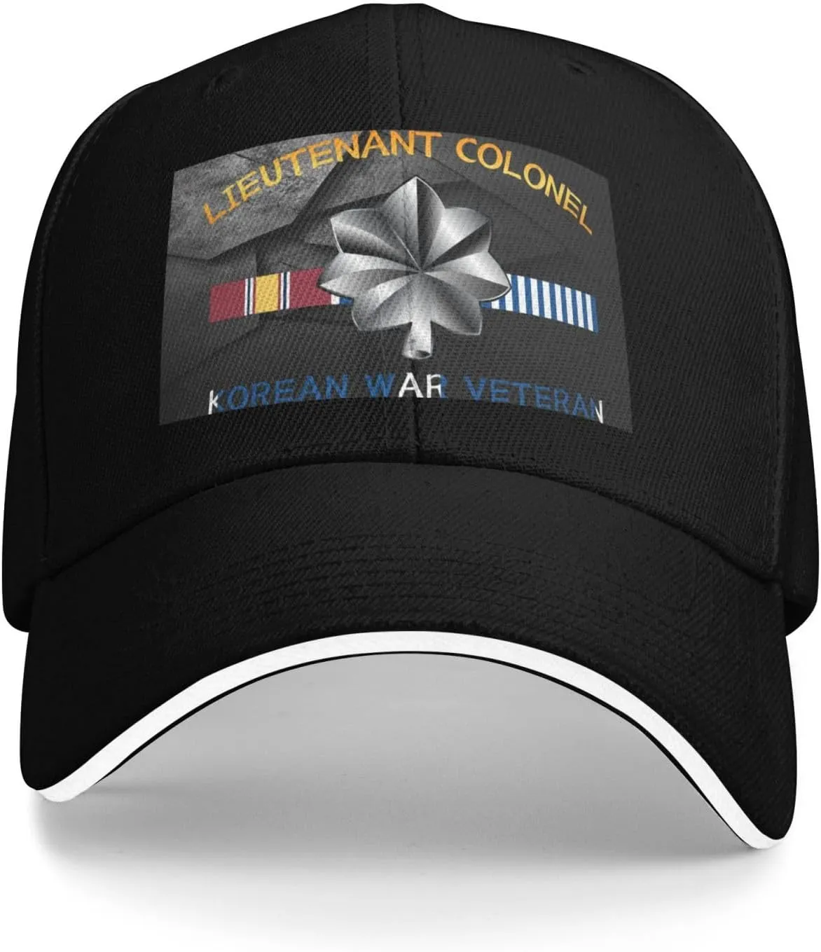 Lieutenant Colonel Korean Veteran Airflow Sandwich Baseball Cap - Adjustable for Men and Women Comfortable Dad Hat Black56