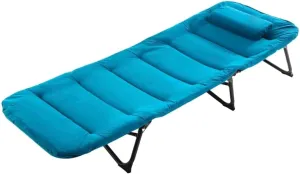 Lightweight Aluminum Camping Cot, Portable Folding Bed for Sleeping, Comfortable Guest Bed, Height Adjustable Tent Cot with Pillow