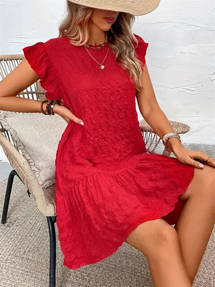 LILABOUTIQ'S | BREEZY CHARM EMBROIDERED DRESS