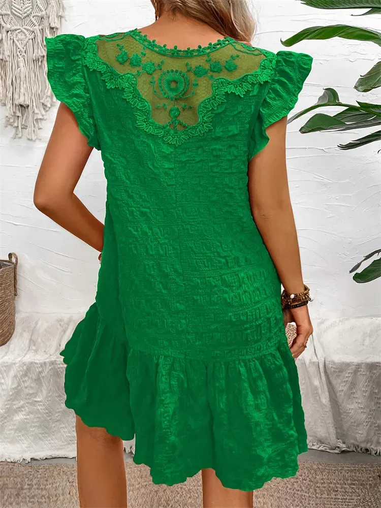 LILABOUTIQ'S | BREEZY CHARM EMBROIDERED DRESS