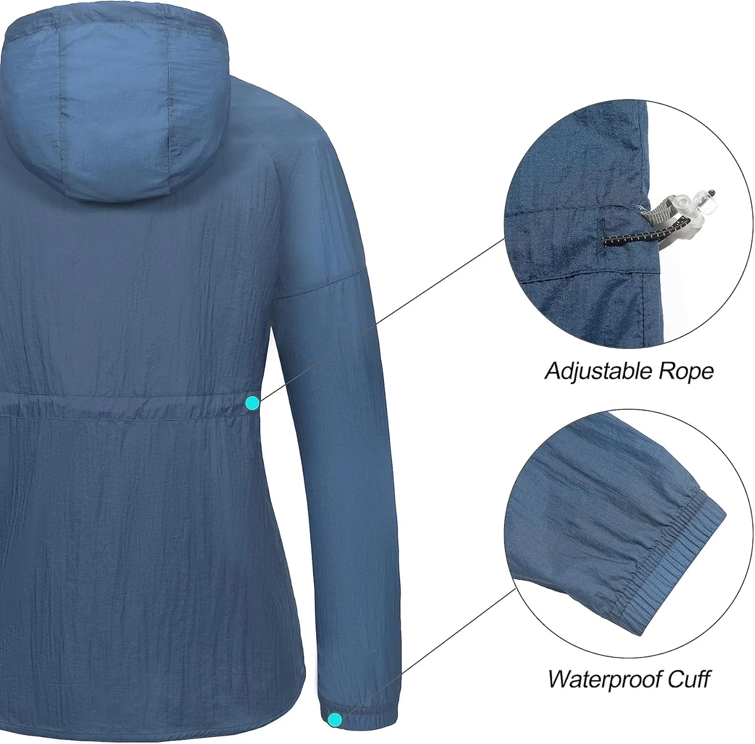 Little Donkey Andy Women's UPF 50  Sun Protection Jacket Breathable Lightweight Summer Shirts Packable for Running Hiking