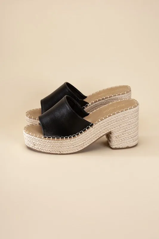 LOCK-1 ESPADRILLE MULE WEDGE