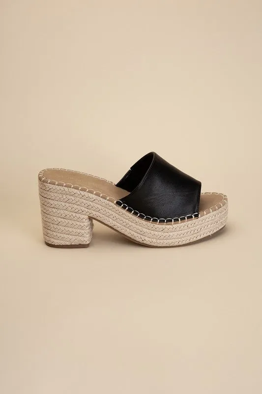 LOCK-1 ESPADRILLE MULE WEDGE