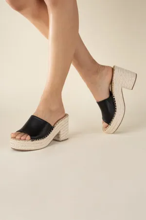 LOCK-1 ESPADRILLE MULE WEDGE