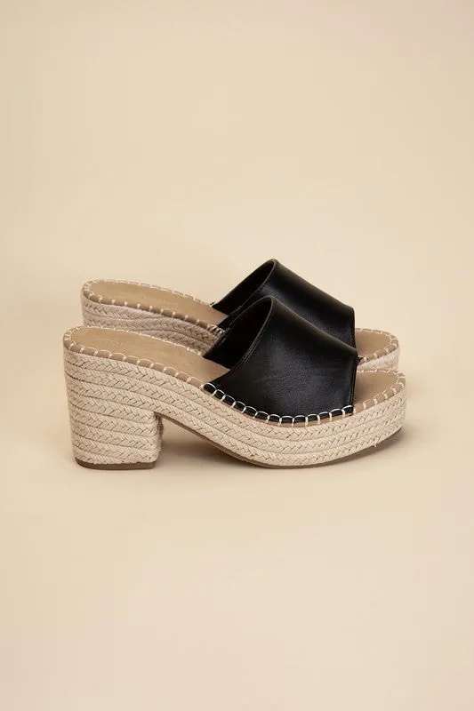 LOCK-1 ESPADRILLE MULE WEDGE