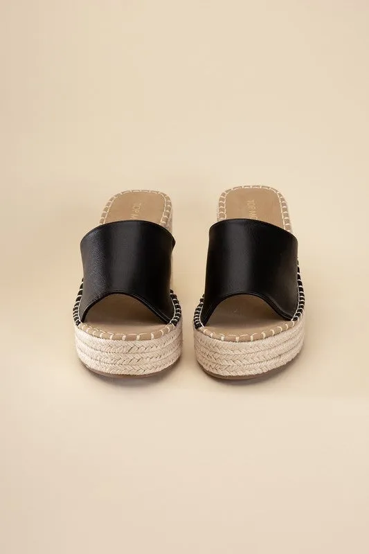 LOCK-1 ESPADRILLE MULE WEDGE