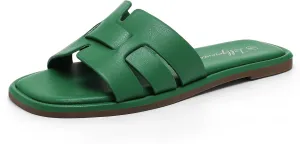 Luffymomo Womens Slip on Flat Sandals Comfortable Summer Casual Slides Sandals