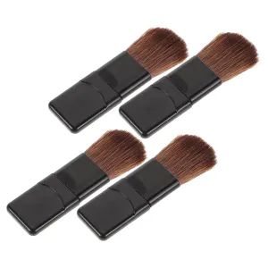 Makeup Brush Set Soft Fiber Bristles Mini Travel Brush Flat Blush Foundation Eye Shadow Portable for Travel Daily Use